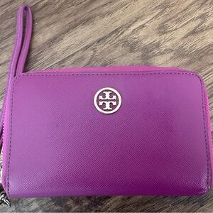Tory Burch Magenta Wristlet Clutch